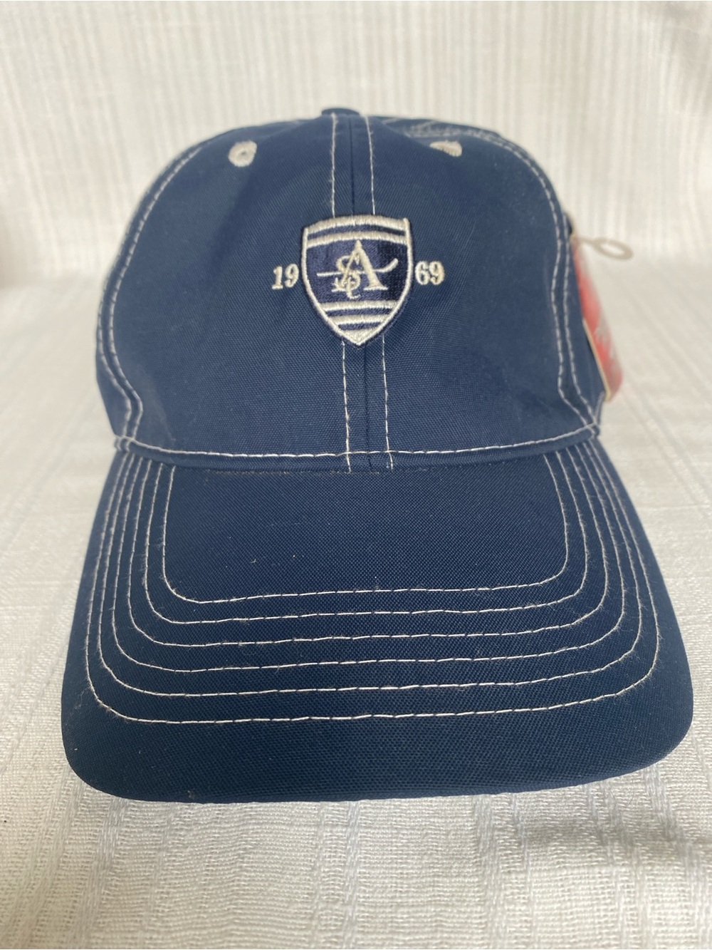 NWT Antigua St Anselm College Hockey Velcro Strapback Performance Hat - OS, Navy